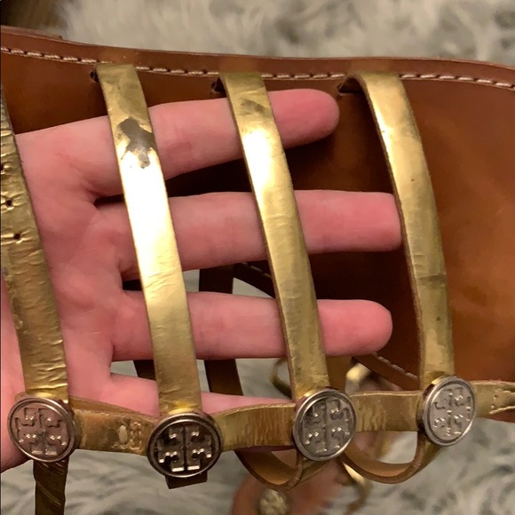 Vintage- rare Tory Burch gold gladiator size 11 - Picture 4 of 5